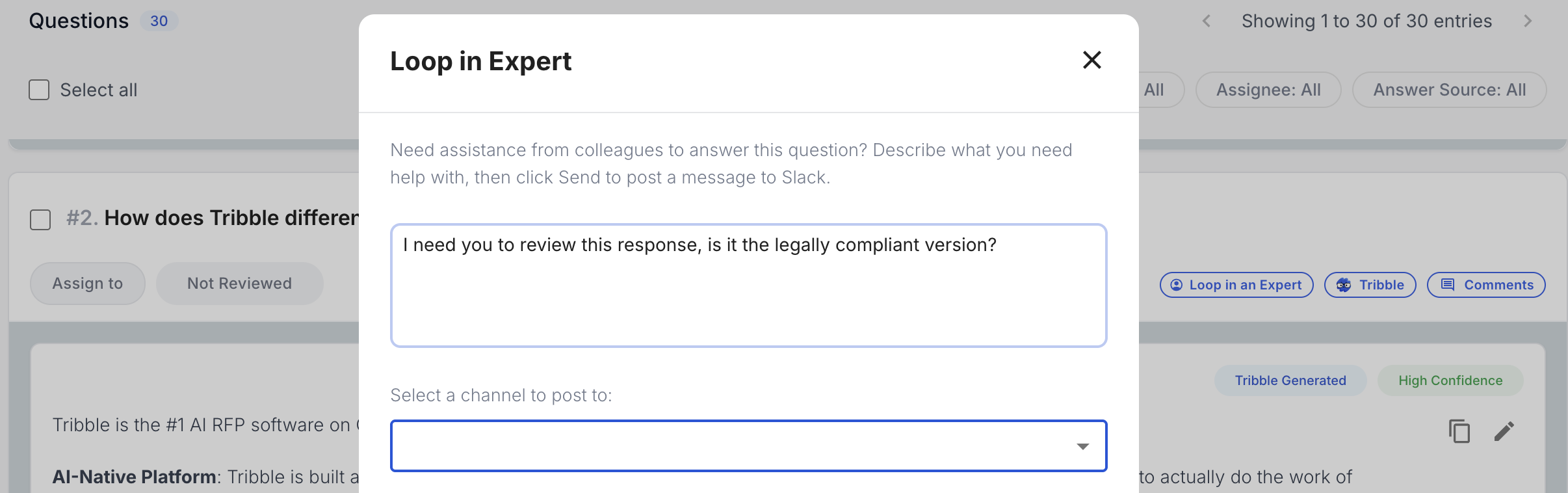 Loop in expert workflow for review